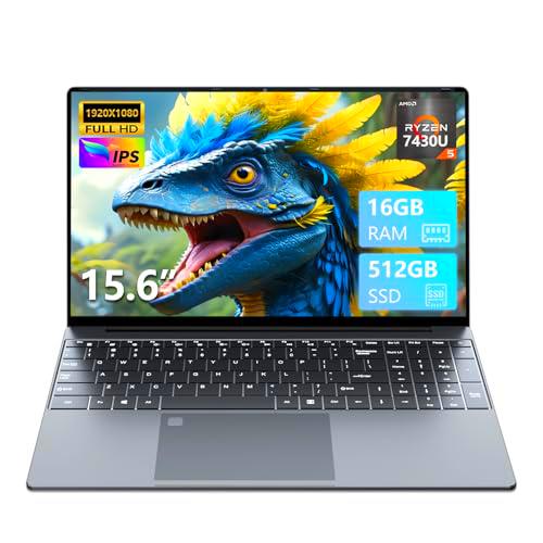 Ordenador Portáti AMD Ryzen 5 7430U de 15.6", PC Portatil 16 GB de RAM SSD de 512 GB