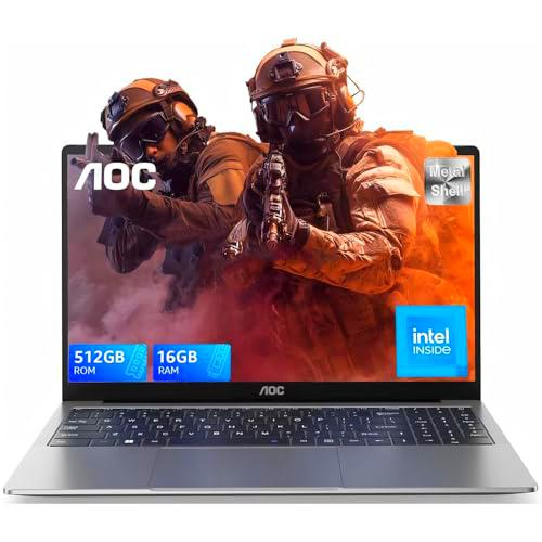 AOC Ordenador Portátil con N97(hasta 3,6 GHz) Notebook 15,6 Pulgadas