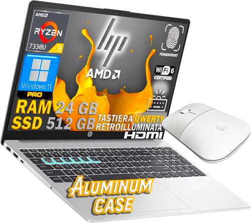 HP 255 G10 - Ordenador portátil (aluminio Slim, AMD Ryzen 3 7330