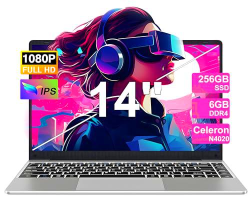 PC portátil de 14 pulgadas Ordenador portátil Win 11 Laptop 6GB RAM 256GB SSD Extensiones 1TB