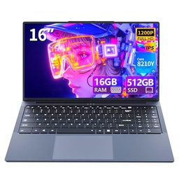 Moacreto Laptop 16 Inch, Core i5-8210Y Processor Laptop (16GB RAM+1TB SSD)