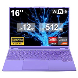 NOTODD PC portátil Win 11 Laptop 12+512GB 1TB SSD Expansión, Purple