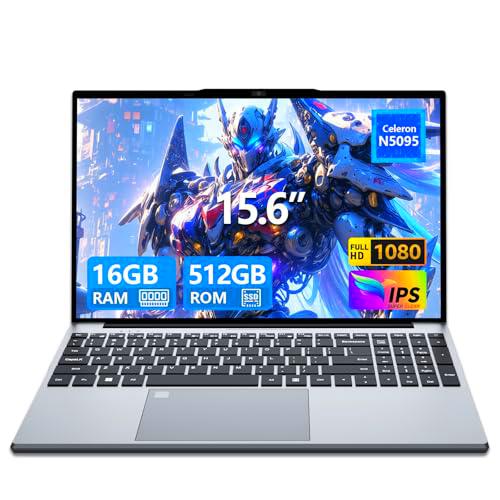 15,6 Pulgadas Ordenador Portátil FHD, Procesador Celeron N5095 (4C/4T