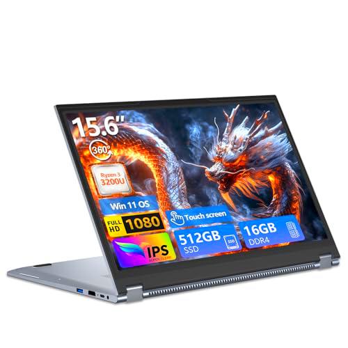 Ordenador Portátil 2 en 1, PC Portátil R3 3200U CPU