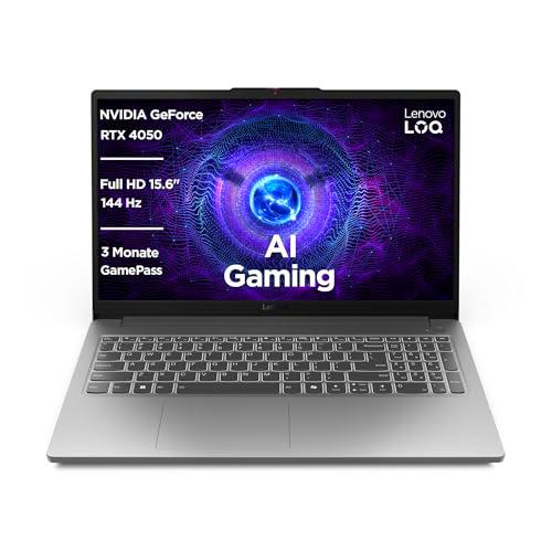 Lenovo LOQ Essential 15IAX9E Gaming AI Laptop | 15.6" FHD 144Hz Display | NVIDIA GeForce RTX 4050 | Intel Core i7-12650HX | 16GB RAM | 1TB SSD | Win11 | QWERTZ | Luna Gris | 3 Meses GamePass