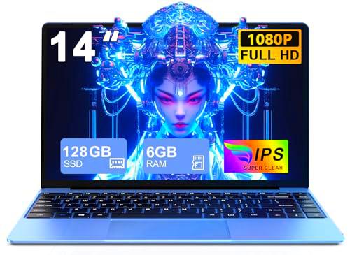 Ordenador Portatil Celeron N4020 Up to 2.8Ghz, Ordenadores Portatiles 14 Pulgadas Win 10 con 5G WiFi 6+128GB SSD Expansión 1TB