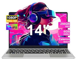 NOTODD PC portátil Win11 Ordenador Portatil 6GB 256GB Extensiones SSD 1TB