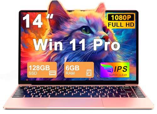 Ordenador Portatil Celeron N4020 Up to 2.8Ghz, Ordenadores Portatiles 14 Pulgadas Win 10 con 5G WiFi 6+128GB SSD Expansión 1TB