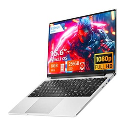 Ordenador Portáti de 15,6 Pulgadas, Win 11 PC Portátil 8GB LPDDR4 256GB SSD