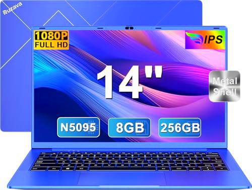 Ordenador Portátil 14 Pulgadas Celeron N5095 hasta 2,9 GHz Win11 8GB RAM 256GB SSD Expansión 1TB 5G WiFi 1920x1080 FHD BT4.2 HDMl USB 3.0 Portatil Pc con Mouse Cargador Teclado QWERTY Inglés