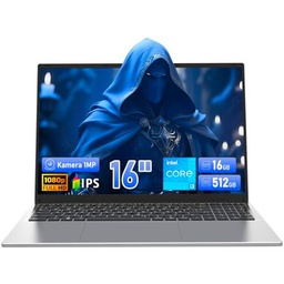 Trygood Ordenador portátil de 16 pulgadas, RAM 16 GB LPDDR4