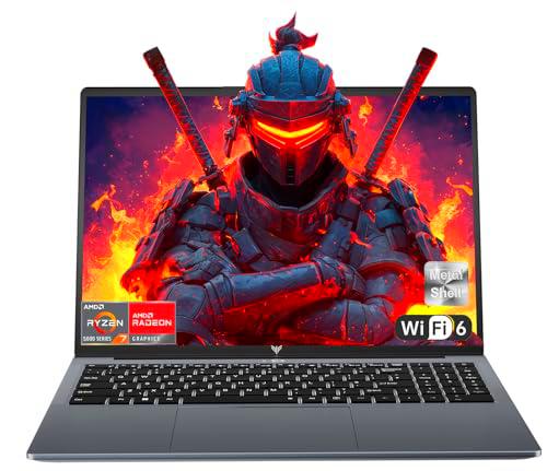 ACEMAGIC Ordenador portátil A-MD Ryzen 7 5700U, hasta 4,3 GHz