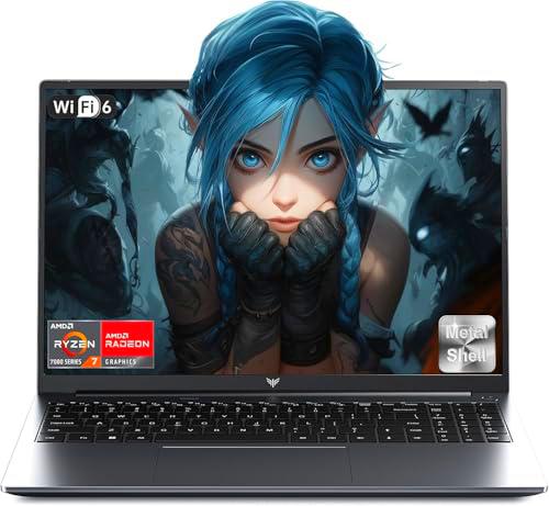 TIVIQUE Ordenador Portátil Gaming 15.6 Pulgadas Ryzen 7 7730U (16 Hilos