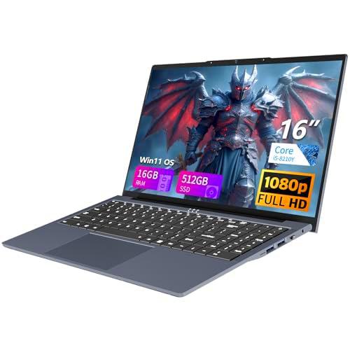 Ordinateur Portable 16 Pulgadas, Core i5-8210Y CPU