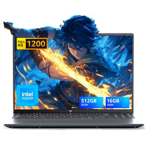 ACEMAGIC 2025 16&quot; Ordenador Portátil Quad-Core Procesador N-97,hasta 3,6 GHz (Más rápido N5095/4020) Carcasa metálica 16 GB RAM DDR4 512 GB Laptop Extensiones 2TB 1920x1200 FHD WiFi 5,Typo C,USB3.2