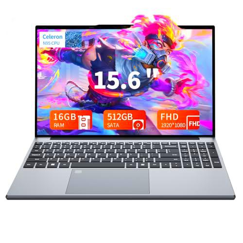 KAQIMOCI Ordenador Portátil 15,6 Pulgadas, 16 GB RAM
