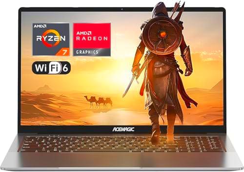 ACEMAGIC 16,1" 2025 Portátil Ryzen 7 5825U,hasta 4,5 GHz Carcasa Metálica Ordenador Portatil 16GB RAM NVME 512GB SSD,Tastiera Retroilluminata,Gráficos Radeon RX Vega 8,WiFi 6,BT5.2,Laptop