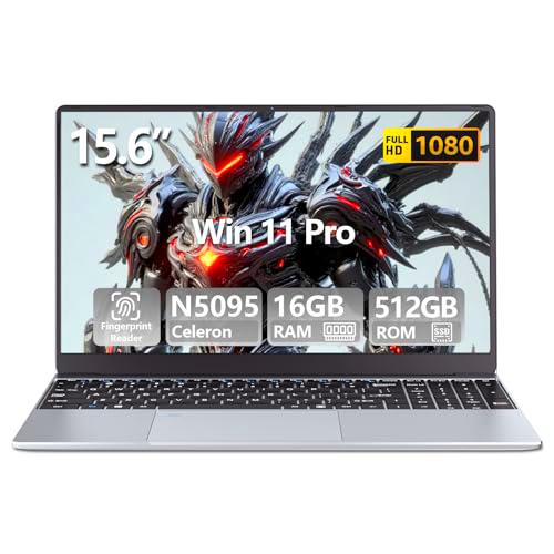 Ordenador Portáti 15,6 Pulgadas, PC Portátil Win 11 16GB RAM 512GB SSD