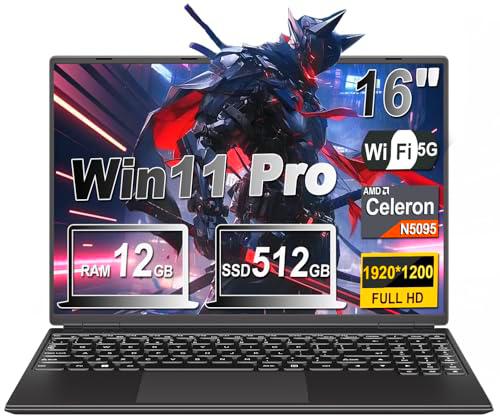 Ordenador Portátil 16 Pulgadas Celeron N5095 Up to 2.9Ghz