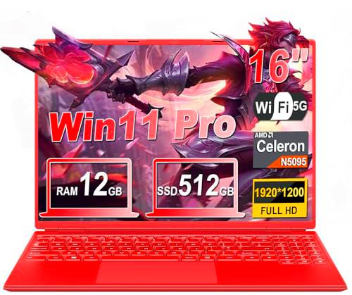 Ordenador Portátil 16 Pulgadas Celeron N5095 Up to 2.9Ghz