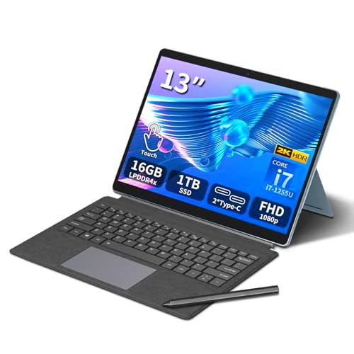 KAQIMOCI Computadora portátil 13 Pulgadas，Procesador i7-1255U 16GB RAM 1TB SSD Laptop
