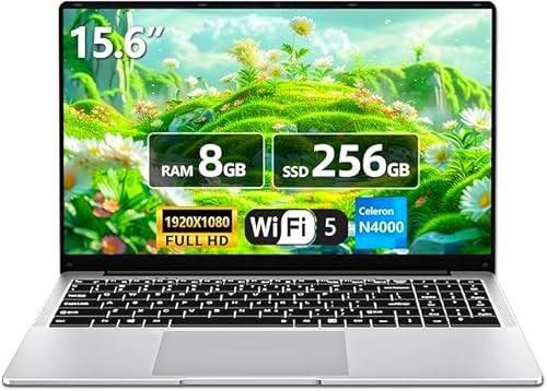 15,6 Pulgadas Ordenador Portatil, Celeron N4000 PC Portátil hasta 2,6 GHz