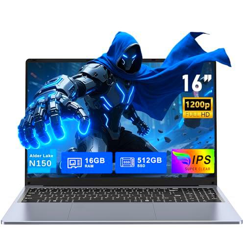 FUNYET Ordenador Portátil 16 Inch Gaming Laptop, 16 GB de RAM