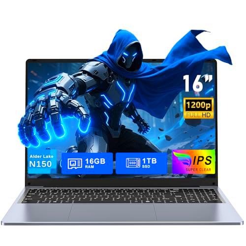 FUNYET Ordenador Portátil 16 Inch Gaming Laptop, 16 GB de RAM