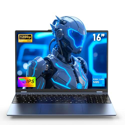 FUNYET Portátil Gaming de 16 Pulgadas, Gráficos Discretos GeForce MX350,2025 Notebook Procesador N95 (hasta 3.4Ghz)