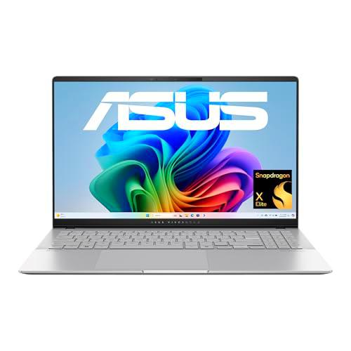 ASUS Vivobook S 15 S5507QA Ordenador portátil | Copilot+ PC | 15,6" 2,8K WQHD+ 16:9 OLED | Snapdragon X Elite X1E-78-100 | 16GB RAM | 1TB SSD | QC Adreno GPU | Win11 Home | QWERTZ | Cool Silver