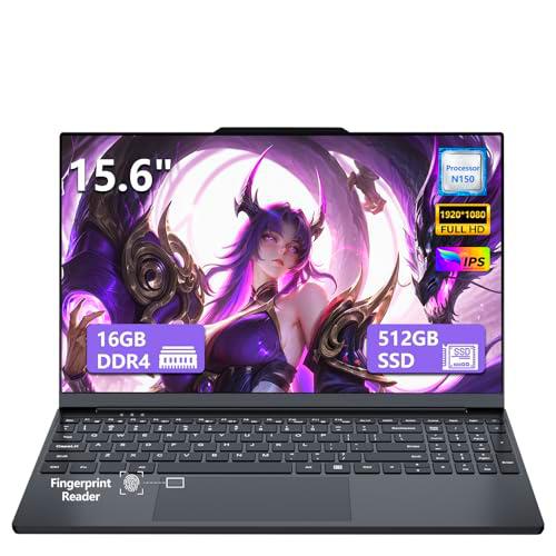 15,6" Ordenador Portátil con Twin Lake N150, Computadora Portátil 16GB RAM 512GB SSD