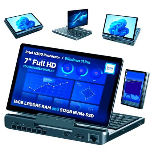 GPD MicroPC 2 Windows 11 PRO Miniordenador portátil con pantalla de 7" y resolución 1080p | Procesador Intel N300