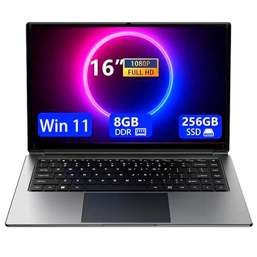 Portátil de 16 pulgadas,portátil portátil con 6 GB DDR y 64 GB SSD,expandible a 1 TB.Procesador Pentium de cuatro núcleos hasta 2,64 GHz