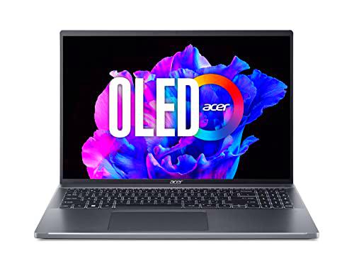 Acer Swift Go (SFG16-71-78CN) Ultrabook/Laptop | 16" 3.2K OLED 120Hz | Intel Core i7-1355U | 16 GB RAM | 512 GB SSD | Intel Iris Xe Graphics | Windows 11 | Teclado QWERTZ | Gris