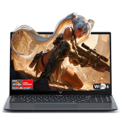 ACEMAGIC Ordenador portátil gaming - 2025 con pantalla FHD de 15,6 pulgadas con procesador AMD Ryzen 5 7430U de hasta 4,3 GHz