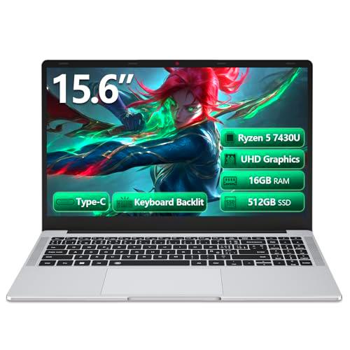 DIAKUOE 15.6 Pulgadas Ordenador Portátil Ryzen 5 7430U CPU