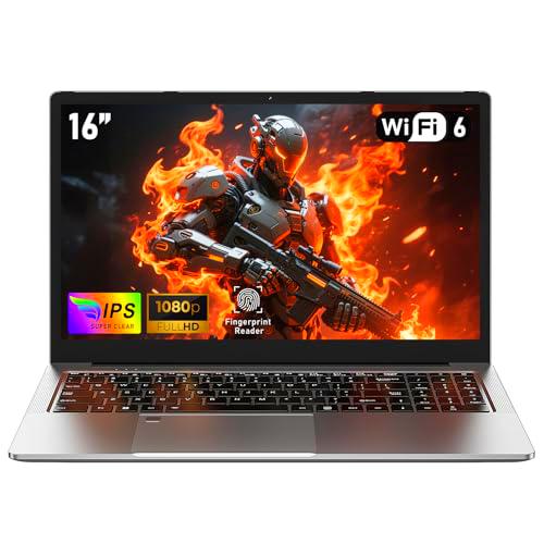 NAIKLULU - Ordenador portátil para juegos, 32 GB RAM 1 TB SSD