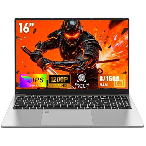 CHIFUYOU Ordenador portátil Gaming 16 GB RAM 512 GB SSD 16 Pulgadas PC portátil N100 up to 3,6 GHz