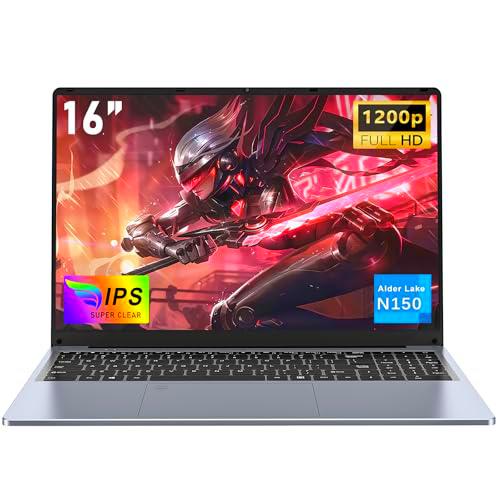NAIKLULU Ordenador Portatil RAM 16GB SSD 1TB, 16 Pulgadas Processor N150 (1,2 a 3,6GHz) Computer Laptop Computadora Pc Portatil