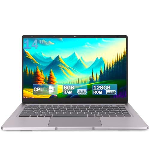 Ordenador Portátil de 14 Pulgadas Celeron N4000, Computadora Portátiles 6 GB RAM 128 GB SSD