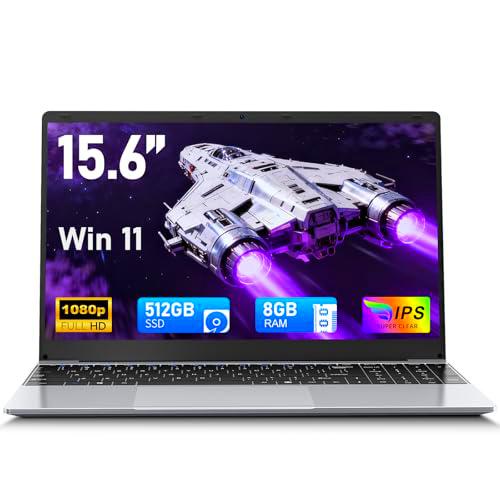 FUNYET 2025 Ordenador Portátil 15.6 Pulgadas Win 11 Portátil 8GB RAM 512GB SSD TF 1TB FHD 1920x1080 Celeron N4020 hasta 3,4 GHz Laptop Soporte 2.4G+5G WiFi BT 5.0 USB 3.0 HDMI Mini Puerto Multimedia