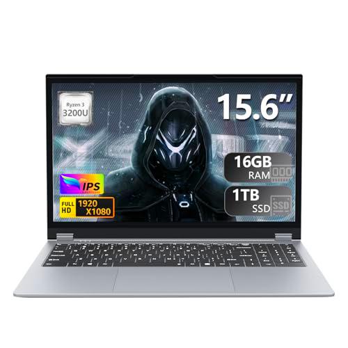 Esslorex Ordenador Portátil 2 en 1, Ryzen 3 3200U CPU 16 GB de RAM 1TB de SSD