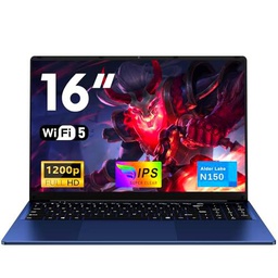 NAIKLULU Ordenador Pc Portatil RAM 16GB SSD 1TB, 16 Pulgadas Processor N150 (1,2 a 3,6GHz)