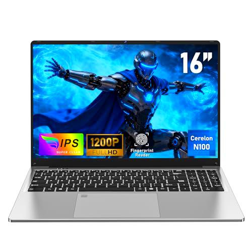 FUNYET Portátil de 16 Pulgadas, Win11 Laptop, procesador N100 Ordenador Portátil