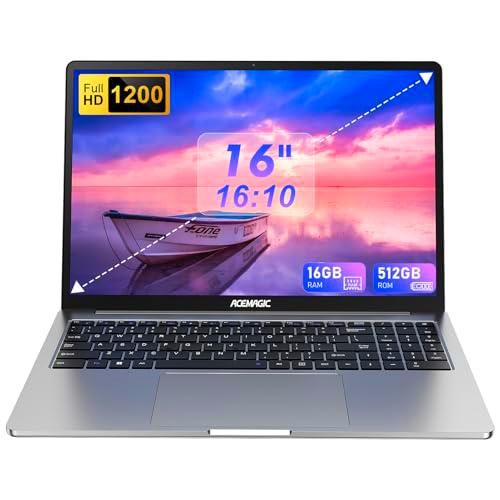 ACEMAGIC Portátil con pantalla FHD de 16 pulgadas, procesador Quad-Core N-95 hasta 3,4 GHz (Beat N5095)