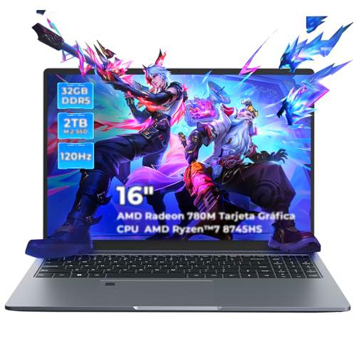 Ninkear Portátil Gaming 16" FHD(2560x1600) Win11, Ryzen 7 8745HS