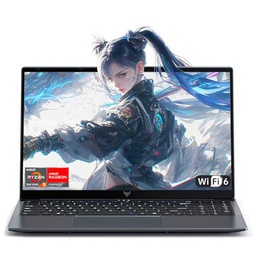 Tivique PC portátil 15,6" FHD 1920x1080,Ryzen 5 7430U Procesador hasta 4.3 GHz Gaming Laptop 16GB RAM DDR4 x 2.512GB M.2 SSD Laptop,BT5.0