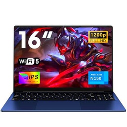 NAIKLULU 16 Pulgadas Ordenador Portatil RAM 16GB SSD 1TB