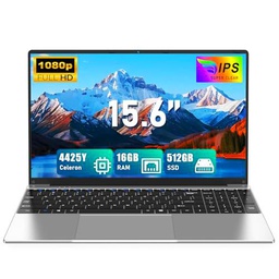 CHIFUYOU Ordenador portátil 512 GB SSD 16 GB RAM DDR3 Ordenador empresarial 15,6 Pulgadas Procesador 4425Y hasta 1,7 GHz