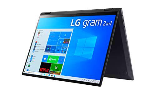 LG - Portátil gram 16T90P-G.AA78B Windows 10 Home, Convertible 2en1 Ultraligero de 40.6 cm (16") WQXGA 16:10 IPS (1.4 Kg